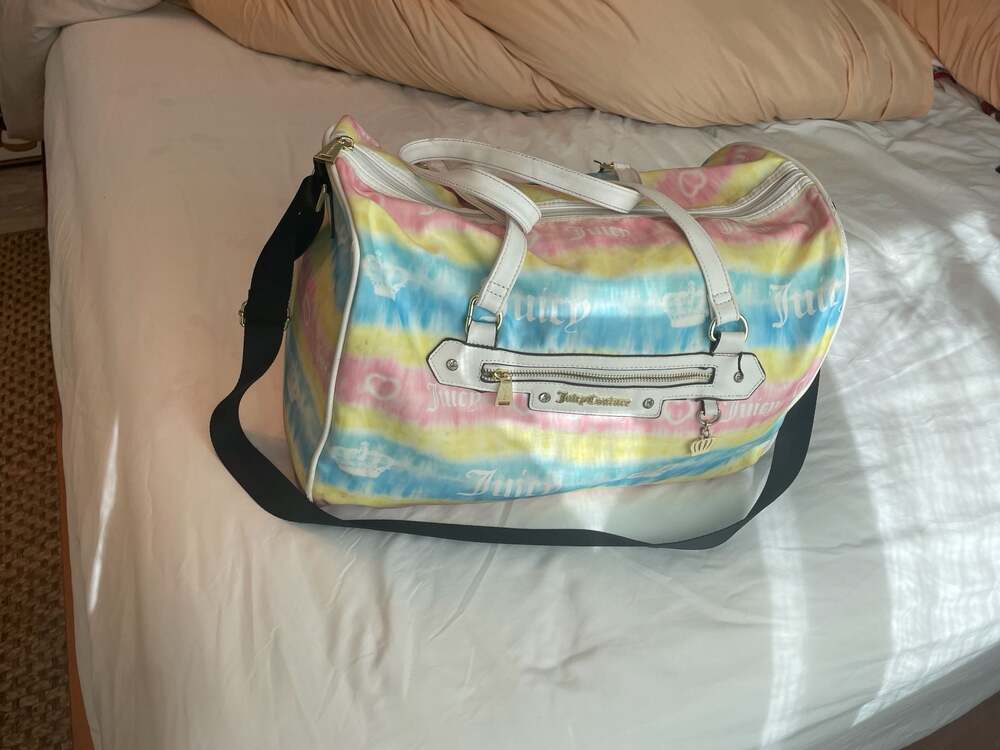 Juicy Couture Tie Dye Pastel Striped Weekender Duffle Bag
Y2K
Duffle
Weekend